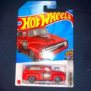 Brand new red ‘56 ford f-100. Hotwheel.     Collectors item.